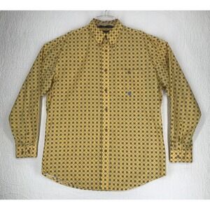 20 X Wrangler Shirt Men Size L Long Sleeve Button Up Casual Yellow Blue